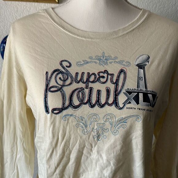 Reebok Size Large Super Bowl 2011 long sleeve t shirt womens - Picture 2 of 4